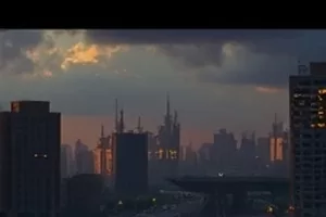 《绣娘与图纸》绣架与工程图纸并置封面
